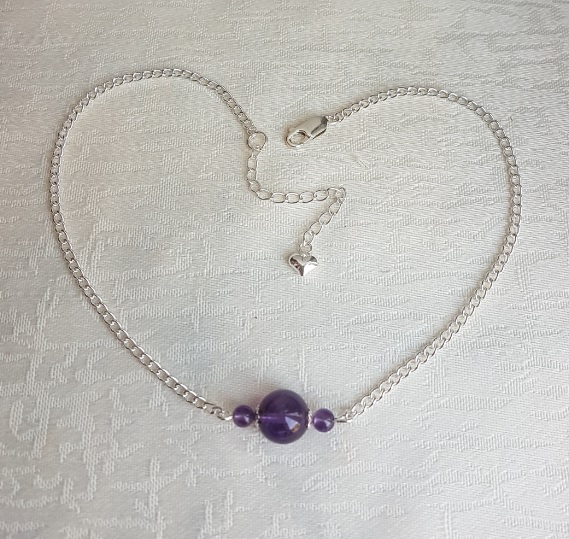 Gorgeous Amethyst beads Choker Necklace.