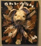 SPLASH, A UNIQUE OOAK WALL HANGING HAND MADE & PAINTED MINI PAPER MACHE PIG, 
