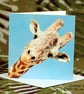 Exclusive Handmade Giraffe Hello Greetings Card on Archive Photo Paper - Image 1
