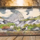Countryside Diorama art in a vintage tin.
