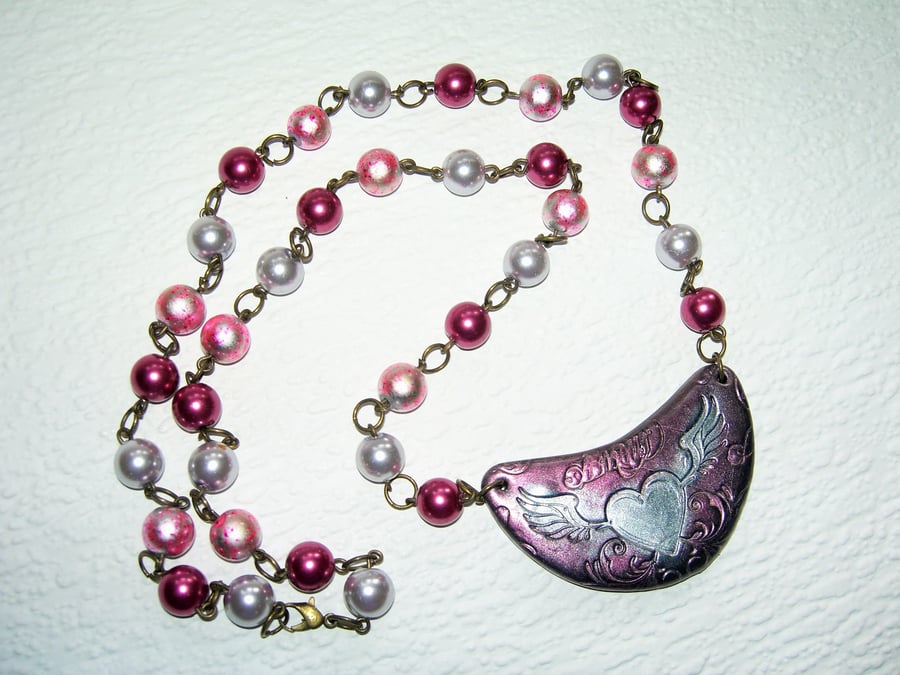 Heart & Wings Necklace FREE UK Post