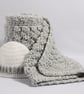 Baby Blanket with Hat, Handmade Extra Thickness Baby Blanket, 32" x 24" Approx,  - Image 1