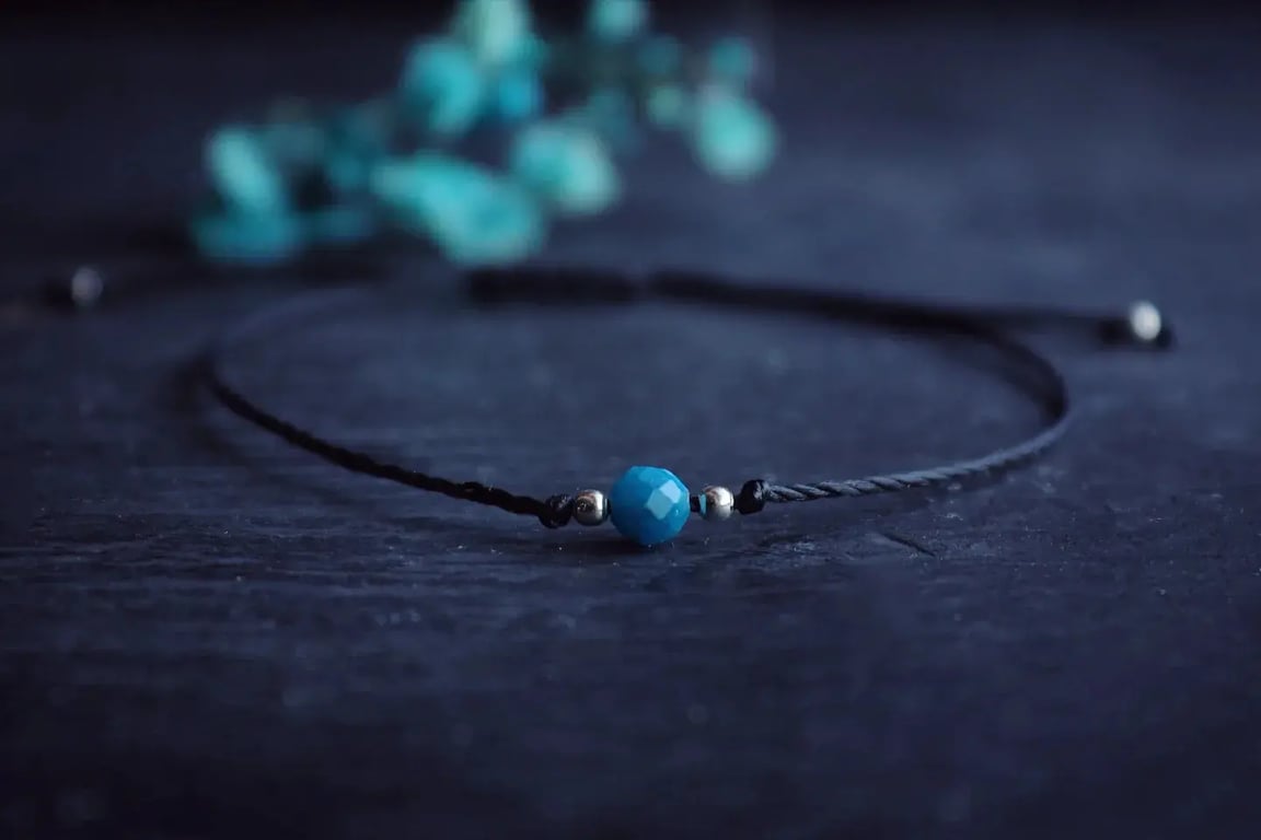 Women's bracelet with Apatite ,simple delicate adjustable bracelet 