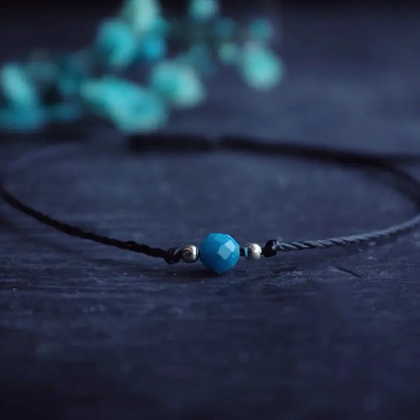 Women's bracelet with Apatite ,simple delicate adjustable bracelet 