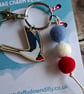 Flying Swallow Bag Charm Keyring - Image 5