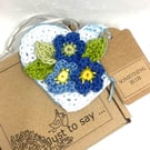 Crochet Hanging Heart Wedding Gift