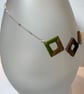 Walnut & Resin Rhombus Necklace. - Image 6
