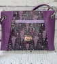 Purple and lilac foxglove faux leather sunshine bag