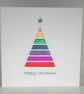 Rainbow glitter tree Christmas card - Image 1