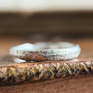 Sterling Silver Sand Cast Ring Band