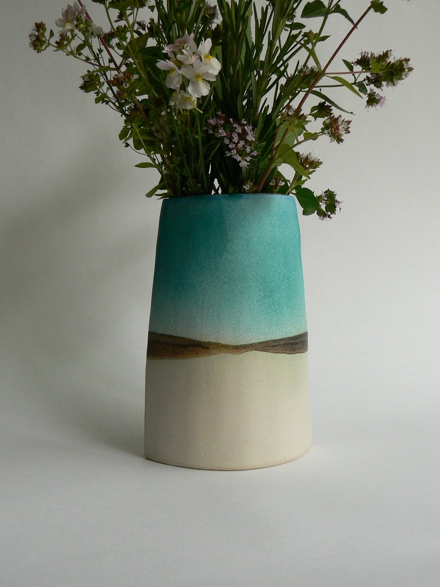 Turquoise Flower Vase