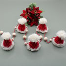 Macrame  Santa hat Christmas garland