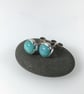 Amazonite stud earrings , sterling silver - Image 5