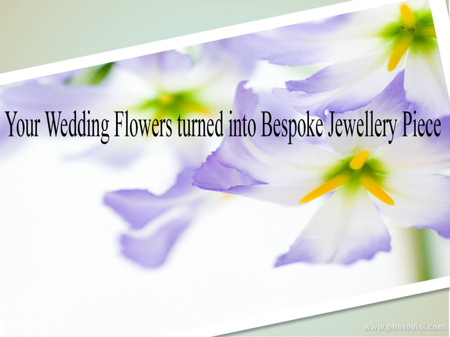 Bespoke Custom Made Jewellery Piece, Wedding Bouquet Real Flower Necklace