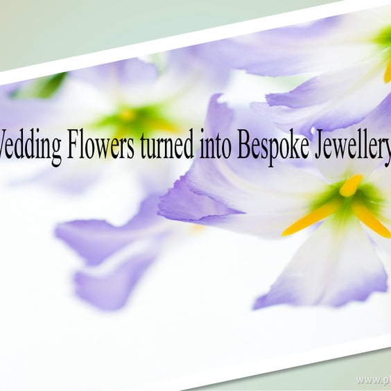Bespoke Custom Made Jewellery Piece, Wedding Bouquet Real Flower Necklace
