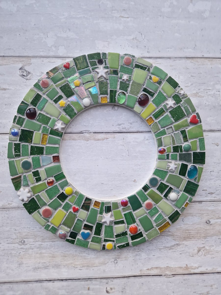 Everlasting Christmas Wreath Mosaic - Christmas Wreath 