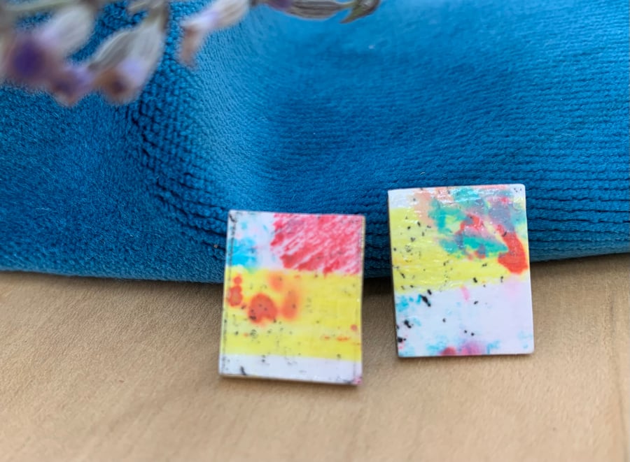 Stainless steel post earrings 