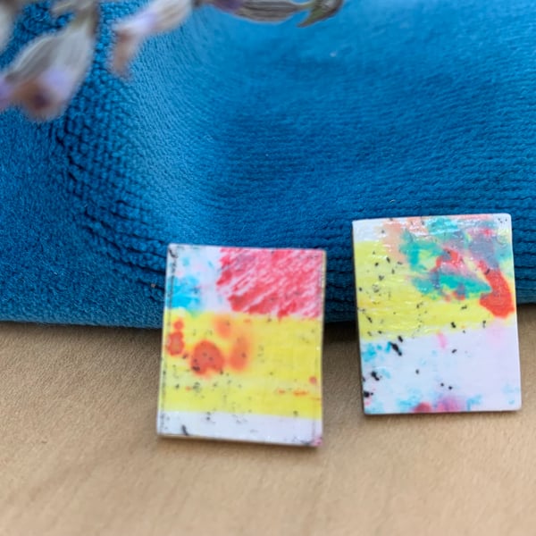 Stainless steel post earrings 