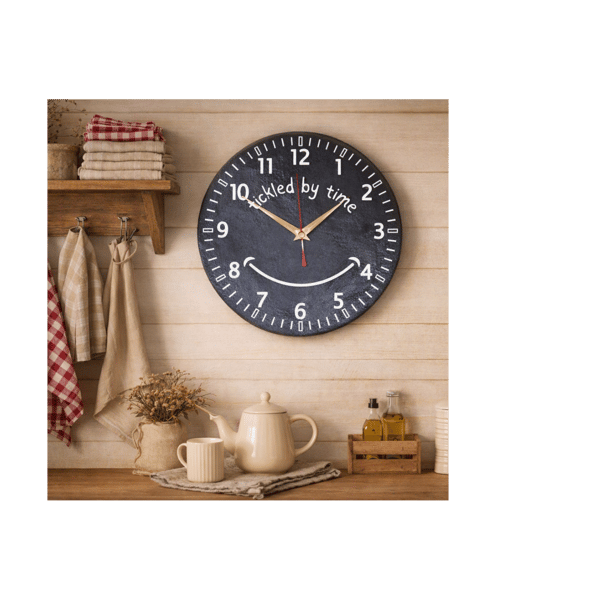 23cm Slate clock (tickled by time)