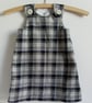 Dress, Age 2 years, Tartan,  winter dress, Grey Tartan, A line dress, pinafore  - Image 3
