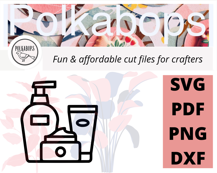 Cream lotion beauty spa cut file .SVG .PNG .PDF .DXF Cricut Silhoutte