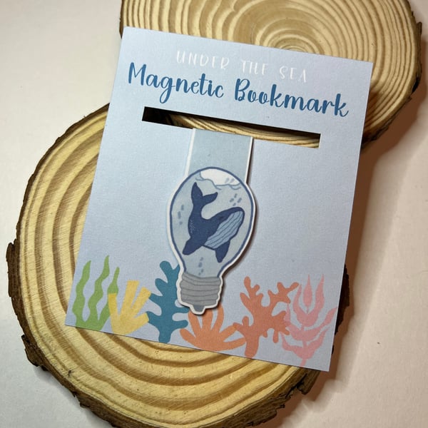 Blue Whale Lightbulb Bookmark