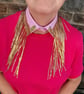 Baby Pink & Gold Detachable Statement Collar - Upcycled Sequin Neckcessory - Image 8