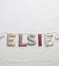 Personalised Handmade Fabric Nursery Banner, Floral & Velvet Bird Garland