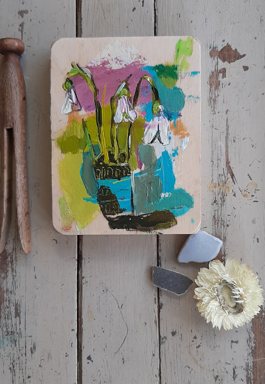 Still life ,Snow drop painting 