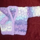 crochet baby lacy cardigan ( ref FA 660 M1 )