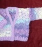 crochet baby lacy cardigan ( ref FA 660 M1 )