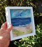 Needle felted and hand embroidered wool picture - Coastal scene  - Image 7