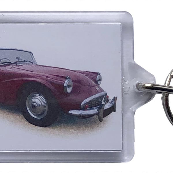 Daimler Dart SP250 1961 - Keyring with 50x35mm Insert - Car Enthusiast