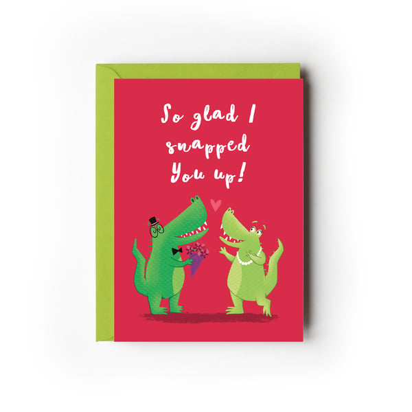 Crocodile Valentines Card