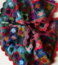 Colourful crocheted winter scarf with a pretty scalloped edge. Free postage.  - Image 5