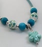 Green Ceramic Flower Necklace - Image 3