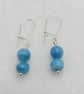 Larimar Drop Earrings with Sterling Silver Earhooks for Pierced Ears - Image 1