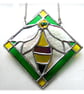 Bee Framed Stained Glass Suncatcher Tile 004 - Image 3