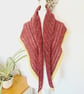British Wool Scarf, Dahlia Shawl, Red & Yellow Crochet Neck Warmer - Image 6