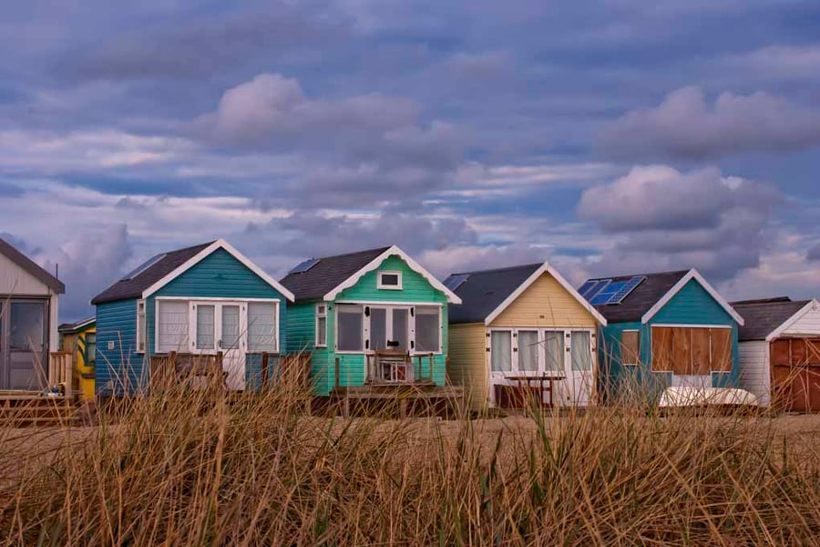 Beach Huts Hengistbury Head Dorset England Photograph Print