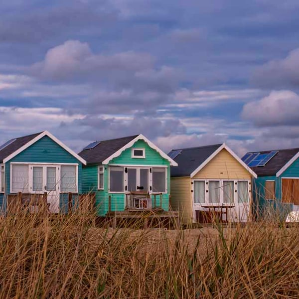 Beach Huts Hengistbury Head Dorset England Photograph Print