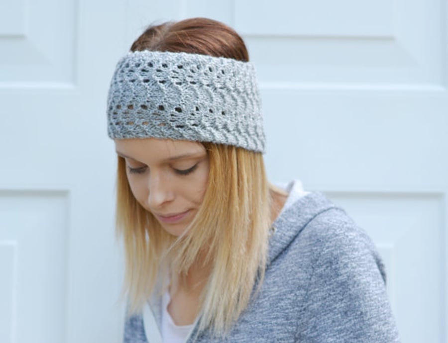 PDF PATTERN Lacey UK Pattern Double Knitting Knitted Headband