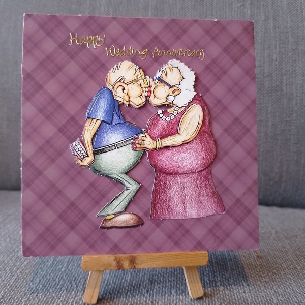 Love at an old age (cartoon style