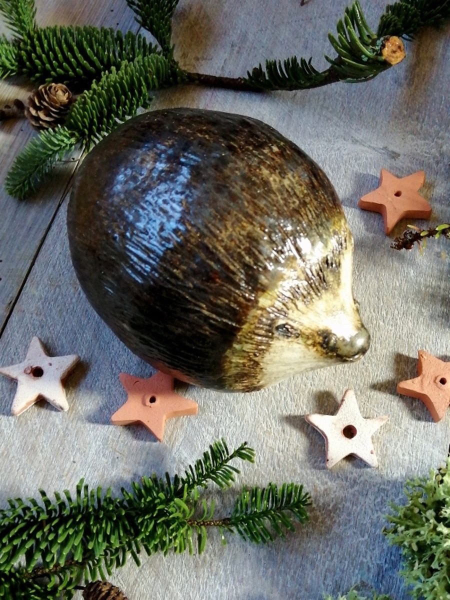Ceramic Hedgehog sculpture