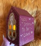 Painted wooden house box with nightlight "Love will light your way home" - Image 4