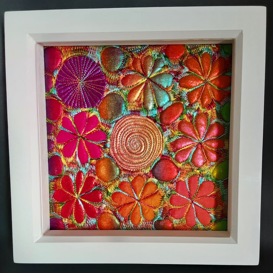 Textile Art Free Machine Embroidery Botanical Picture
