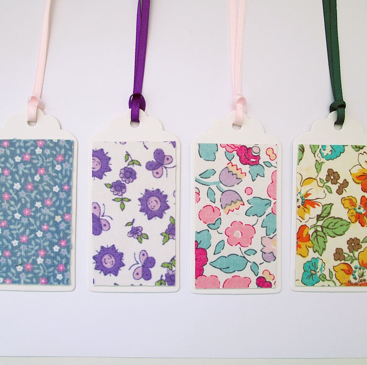 Set of 4 assorted vintage floral gift tags for ... - Folksy