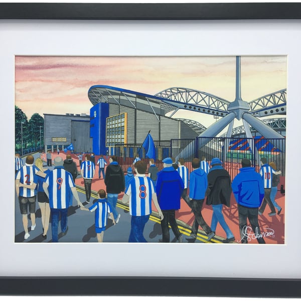 Huddersfield Town F.C, John Smiths Stadium, Quality Framed Football Art Print.