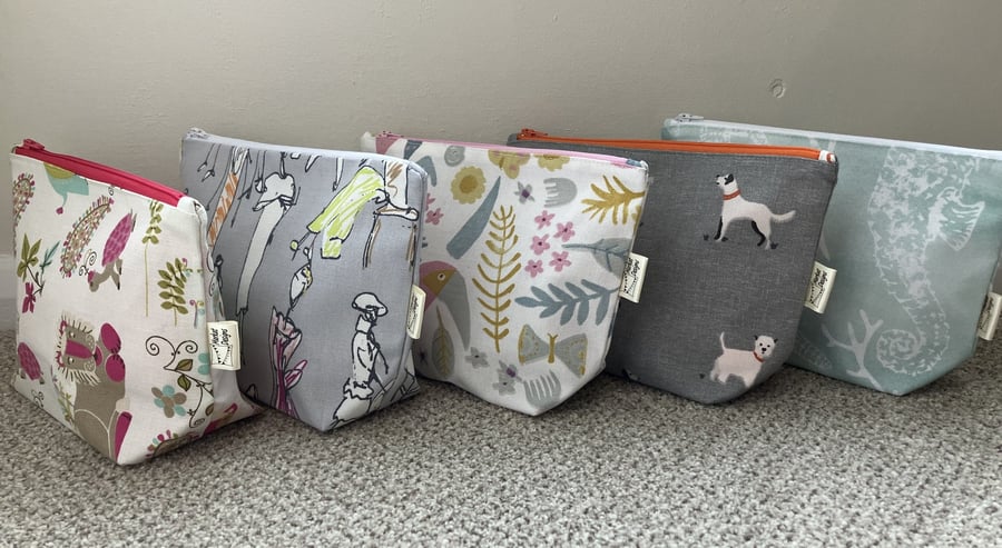 Assorted Makeup Bags, Handmade in the UK