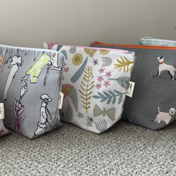 Assorted Makeup Bags, Handmade in the UK